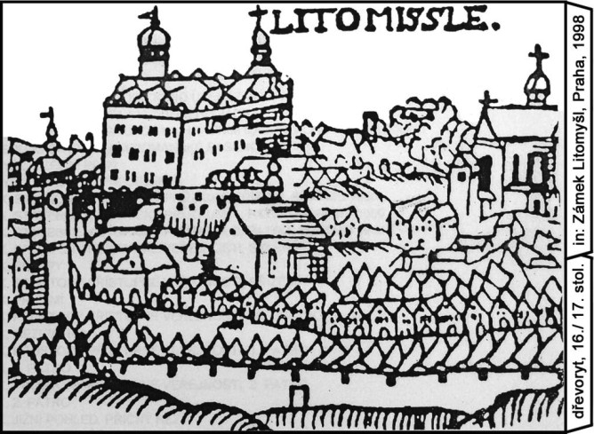 Litomyšl drevoryt 17. st.